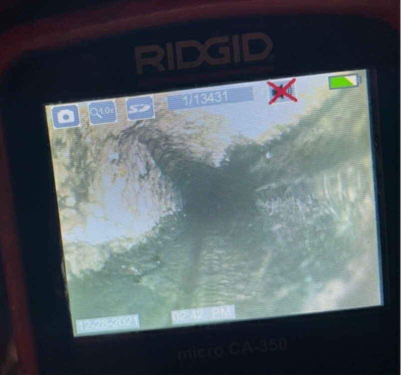Drain camera inspection before hydro jetting by Lawson Family Plumbing