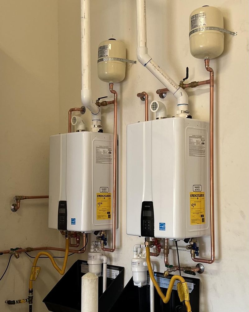 Navien tankless water heater installation by Lawson Family Plumbing